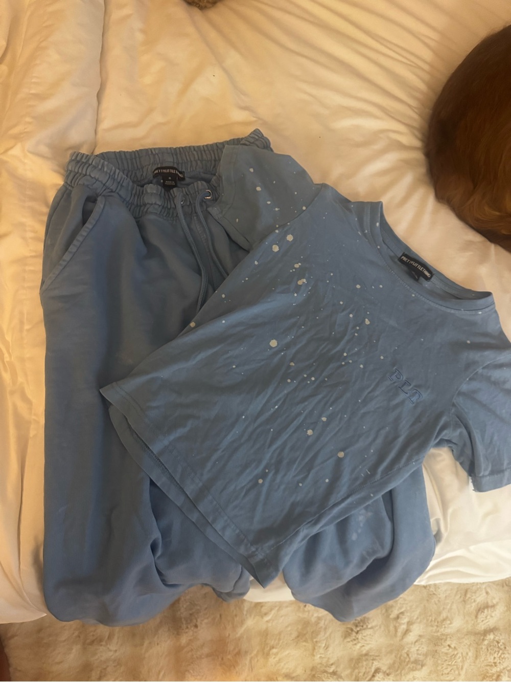PrettyLittleThing Light Blue Drawstring Joggers
